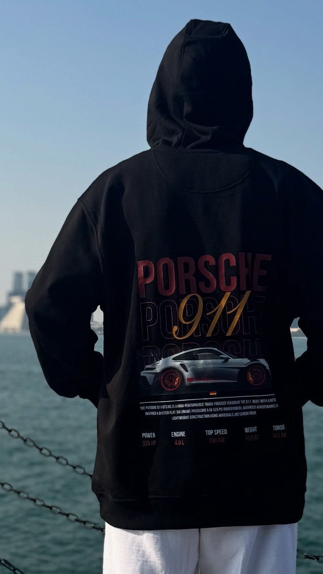 PORSCHE 911 BLACK HOODIE